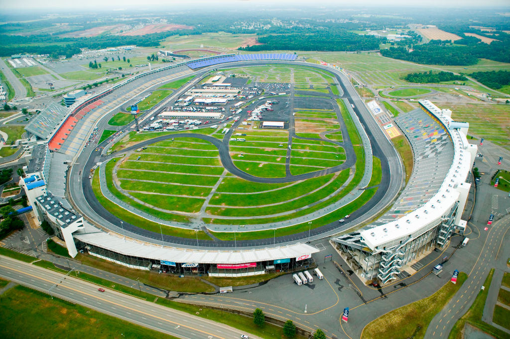 Aerial view of North Carolina Speedway in Charlotte, NC